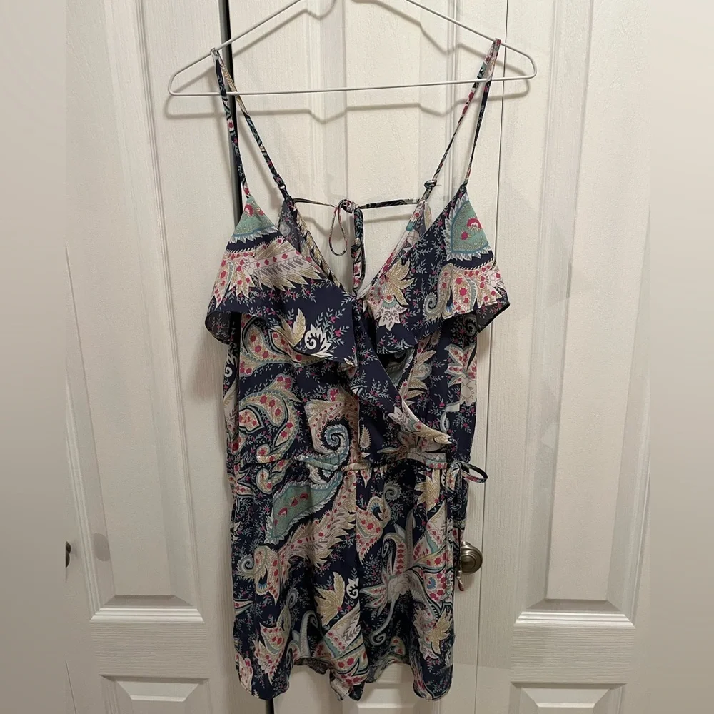 American Eagle Paisley Wrap Style Romper - Picture 2 of 6